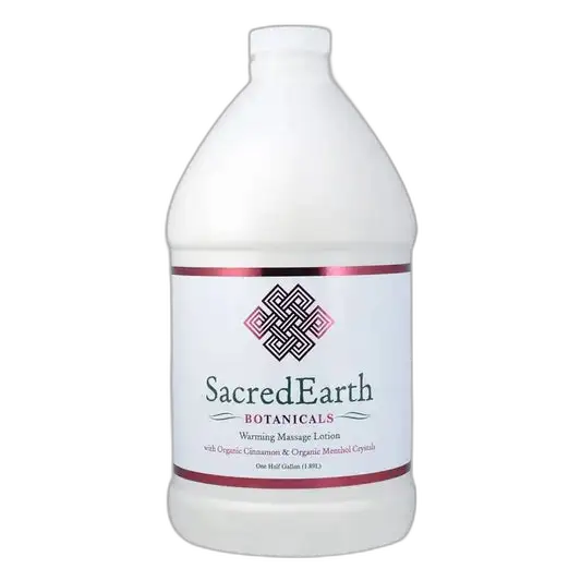 Sacred Earth Warming Massage Lotion 1/2 Gallon