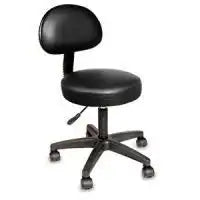 Oakworks Professional backrest stool with chromed steel base for high-volume spa use