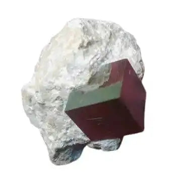 Iron Pyrite in Limestone Matrix Stone