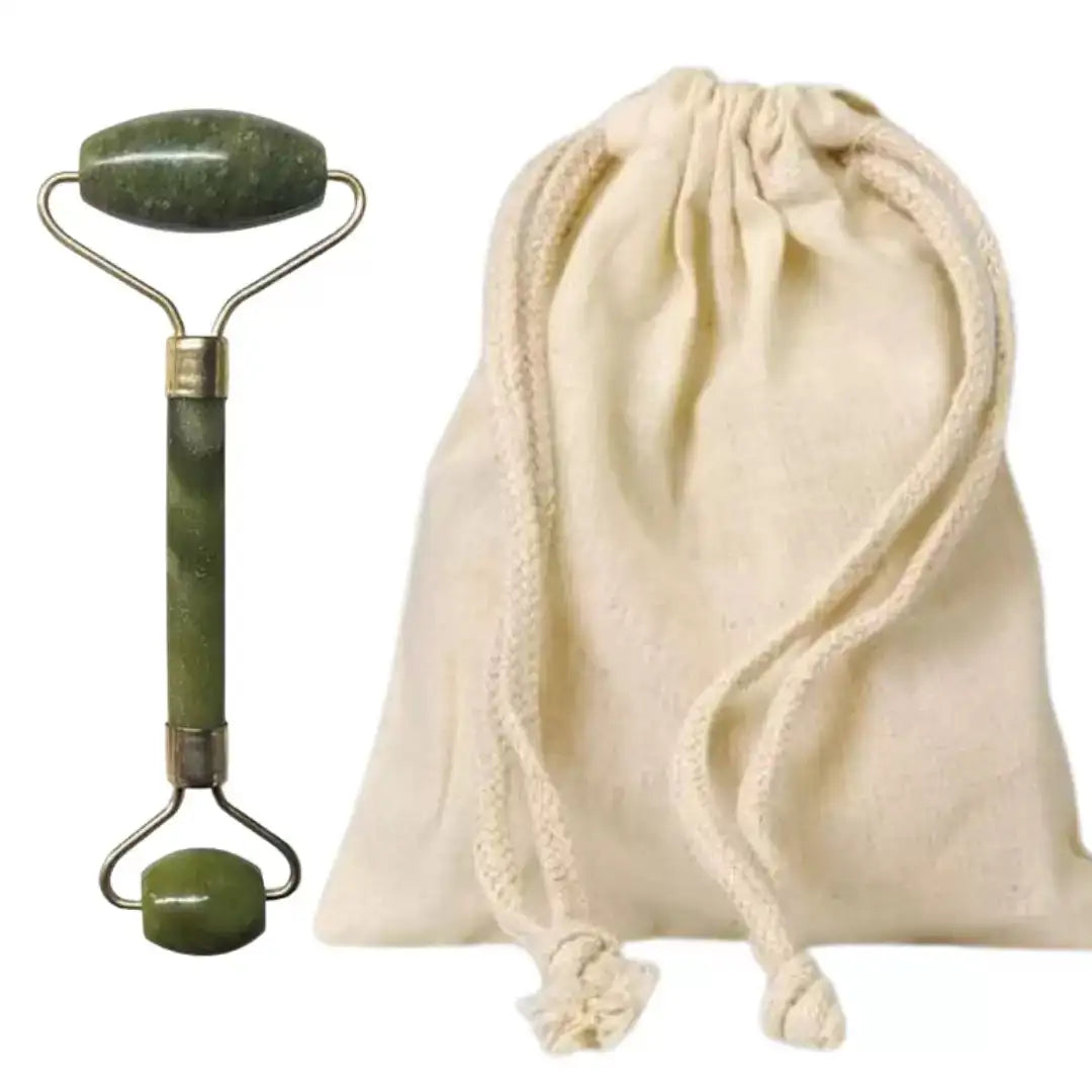 Premium Double-Ended Dark Jade Agate Roller