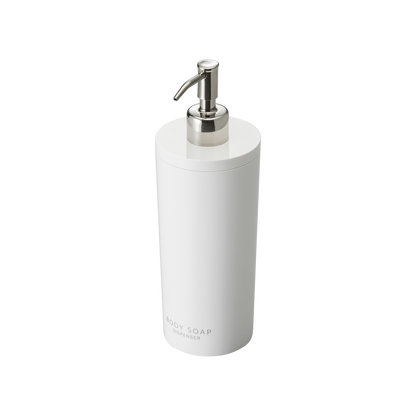 Round Shower Dispenser - Three Styles on a blank background.