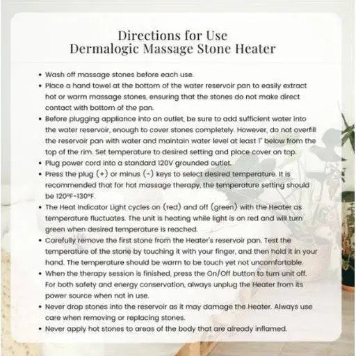 Dermalogic Massage Stone Heater & Warmer with Digital Display