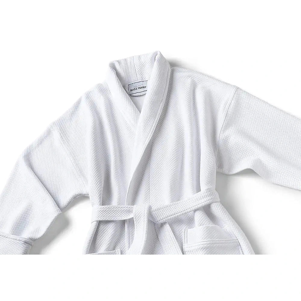 Boca Terry Knit Diamond Shawl Collar Robe