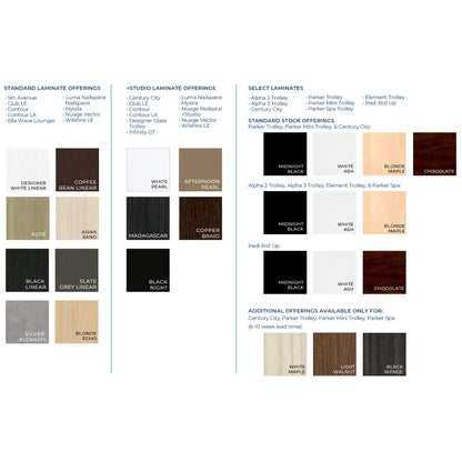 Living Earth Crafts Parker Spa Trolley with Steamer and Mag Lamp