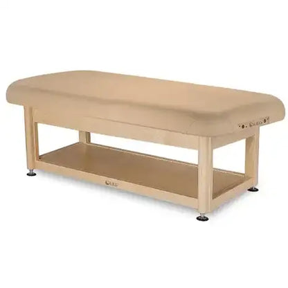 Living Earth Crafts Serenity flat top massage table with shelf and cabinet base