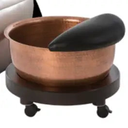 Living Earth Crafts Pedi Roll up Footbath with Copper Bowl, footrest & Splashguard (ZG Dream Lounger/SoHo)
