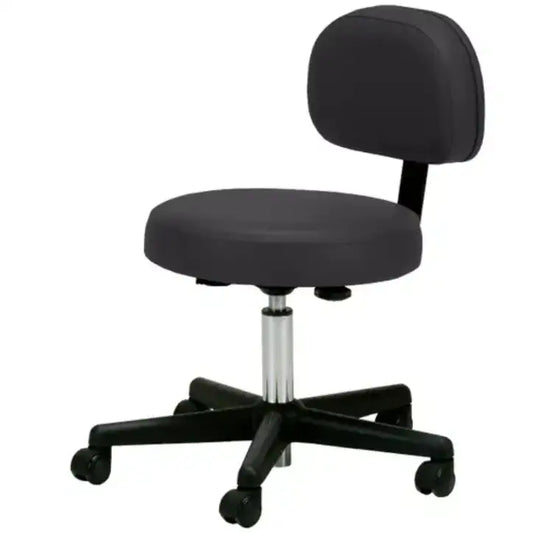 Living Earth Crafts Pneumatic Rolling Stool w/ Back (Low height 17-23")