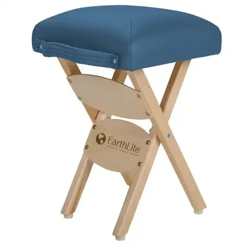 Living Earth Crafts Folding Portable Stool (seat height 195” Blue, Black, Vanilla & Marie's Beige only)