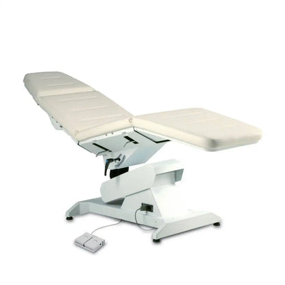 LEMI Lemi 3 1 Motor Electrically Adjustable Height, Manually Adjustable Back, Leg, Tilt Beauty Treatment Chair with Foot Pedal Control and Flat Mattress