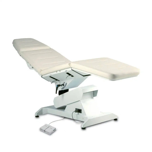 LEMI Lemi 3 1 Motor Electrically Adjustable Height, Manually Adjustable Back, Leg, Tilt Beauty Treatment Chair with Foot Pedal Control and Flat Mattress