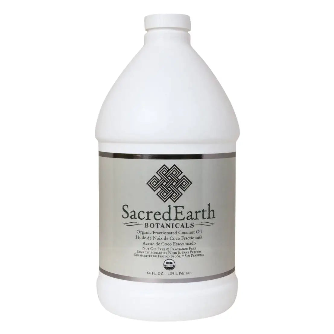 Sacred Earth Organic Fractionated Coconut Oil 1/2 Gallon