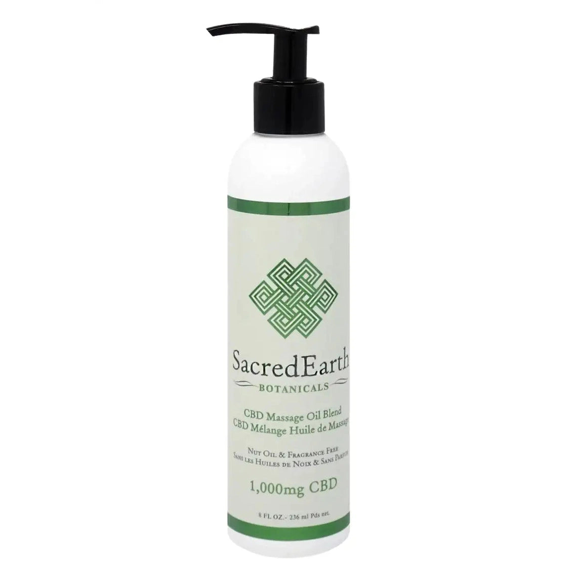 Sacred Earth CBD Massage Oil Blend 8oz + Pump