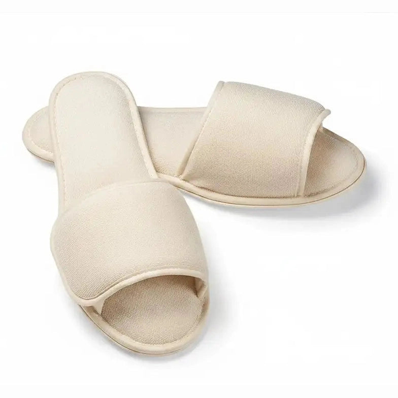 Boca Terry Open Toe Terry Slipper - Velcro Closure - S/M