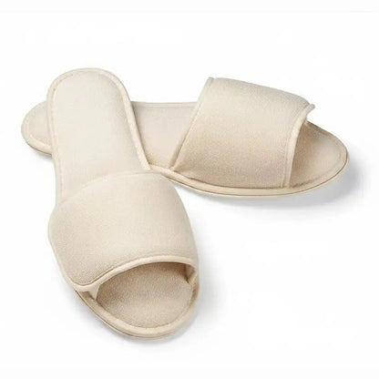 Boca Terry Open Toe Terry Slipper - Velcro Closure - S/M