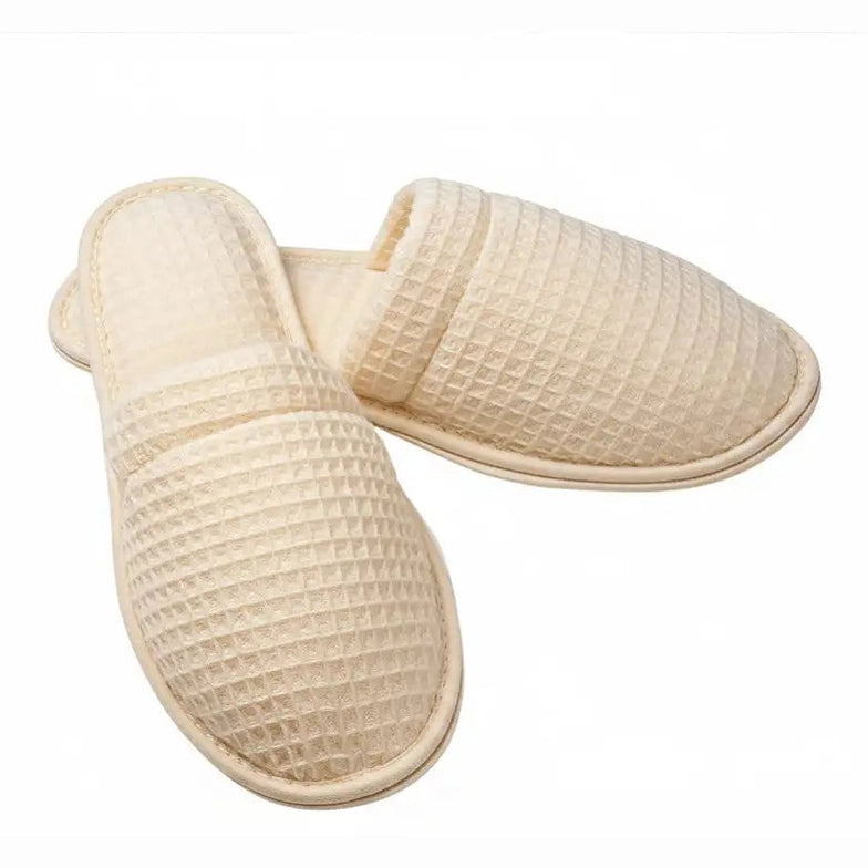 Boca Terry Closed Toe Waffle Slipper L/XL