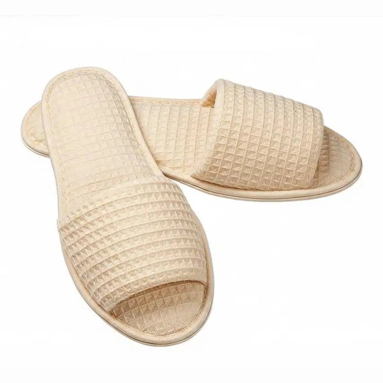 Boca Terry Open Toe Waffle Slipper - S/M