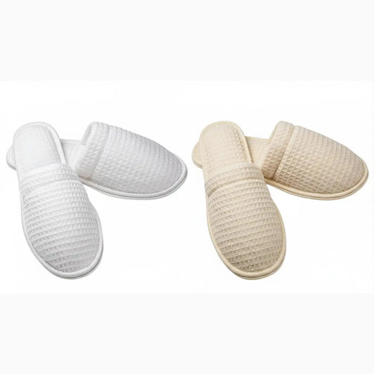Boca Terry Closed Toe Waffle Slipper S/M