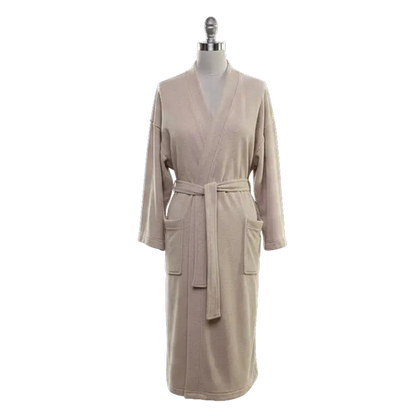 Boca Terry Jersey Fabric Kimono Robe - Ecru