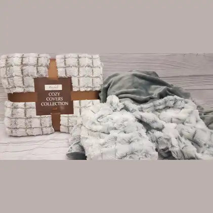 Mansfield Cozy Covers Collection Lux Blanket -Charcoal