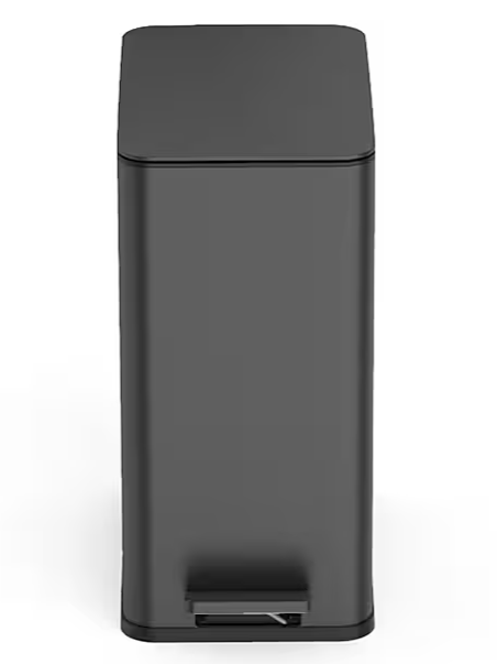 Slim 2.6 Gallon Step Trash Can, Matte Black