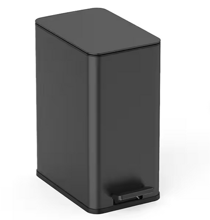 Slim 2.6 Gallon Step Trash Can, Matte Black