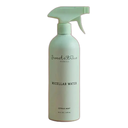 Sweet & True Micellar Cleansing Water Citrus Mint 16 oz pre-sugar prep bottle