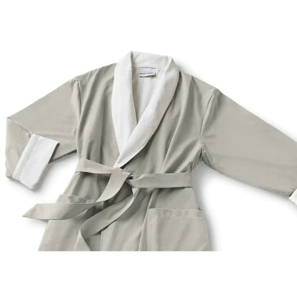 Boca Terry Microfiber Shawl Collar Robe with French Terry Lining - OSFM - Parchment