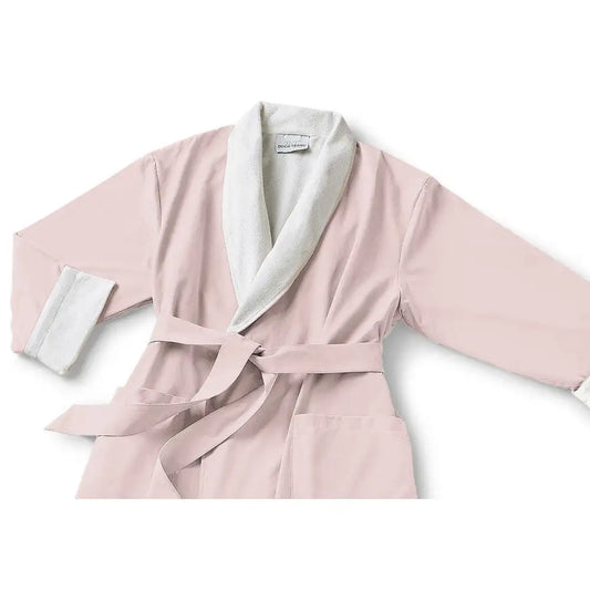 Boca Terry Microfiber Shawl Collar Robe with French Terry Lining - OSFM - Pink