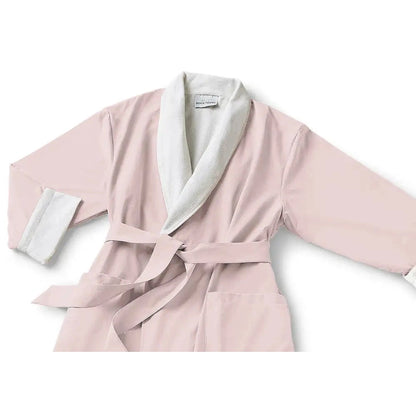 Boca Terry Microfiber Shawl Collar Robe with French Terry Lining - Small - Pink