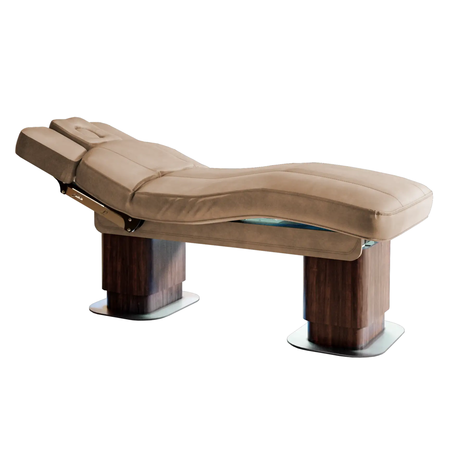 LEMI Milano Evo 3 Motor Multifunctional Spa Table with Electrically Adjustable Height, Back and Legs, Double Column Base and Handset Control - (Natural Frame, Wengé Frame, Milky Frame)