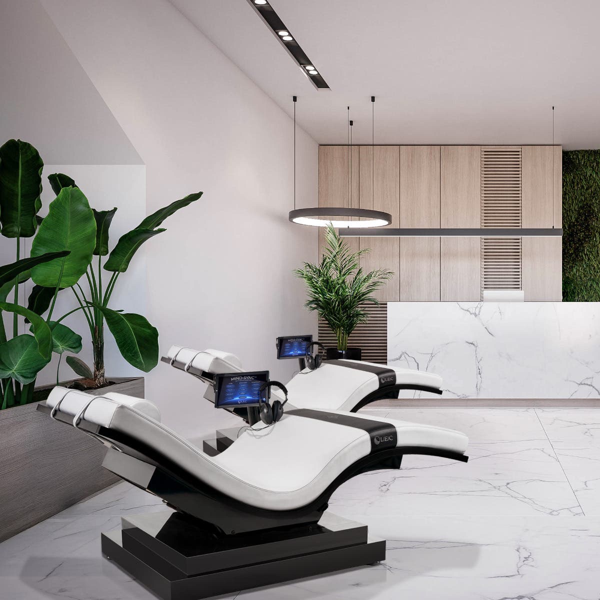 Living Earth Crafts Mind-Sync Reset™ Lounger w/ IceBlock™ Chromatherapy Base