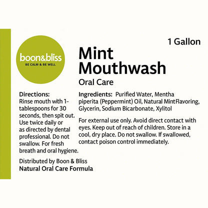 Boon & Bliss Mint Mouthwash - Gallon
