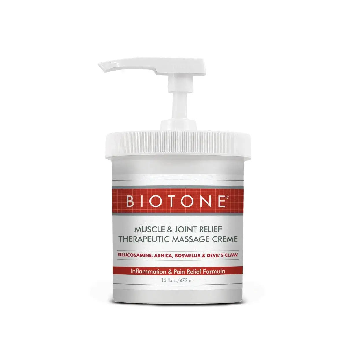 BIOTONE® Muscle & Joint Therapeutic Massage Creme - 16 oz