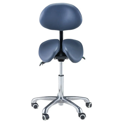 Master Massage Berkeley Saddle Stool with Backrest - Royal Blue