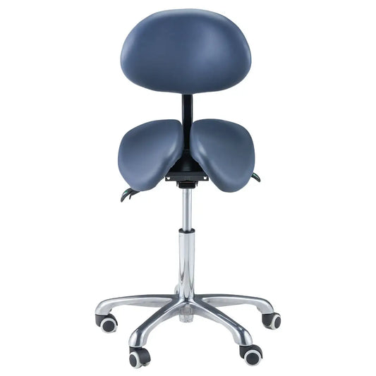 Master Massage Berkeley Saddle Stool with Backrest - Royal Blue