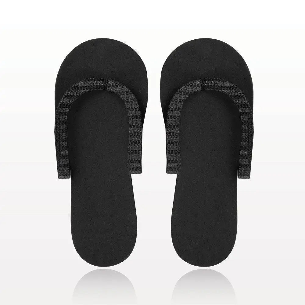Slip Resistant Pedicure Slipper - Black (1 Pair)
