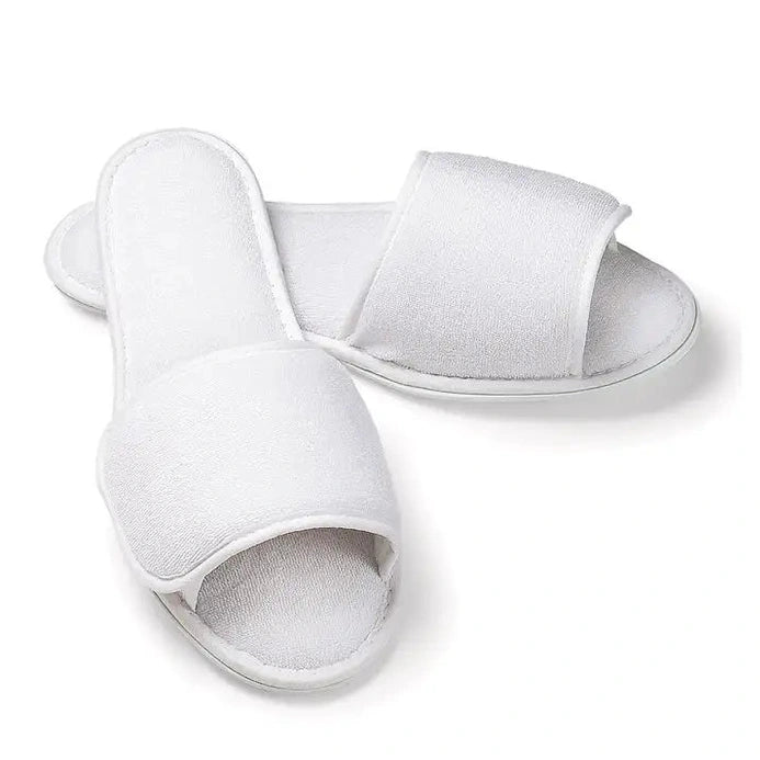 Boca Terry Open Toe Terry Slipper - Velcro Closure - L/XL