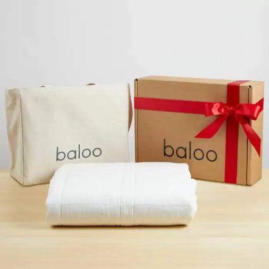 Baloo Throw Size · 12lbs Pebble White  42”x72”