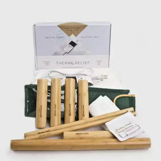 Bamboo-Fusion Table Stick Set W/Heating Pad & Cover W/Usb