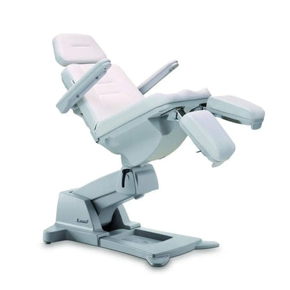 LEMI Podo Mix 3 Motor Electrically Adjustable Height, Back, Tilt, Manually Adjustable Leg Rests Beauty Treatment Chair With Flat Armrests, 180° Rotation, Adjustable/Removable Legs and Foot Pedal Control