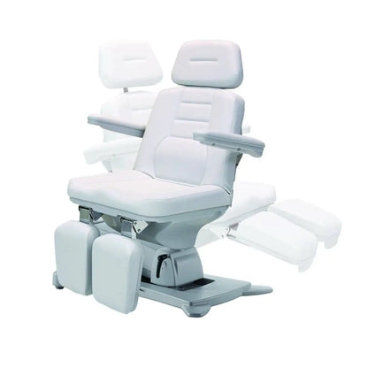 LEMI Podo Mix 3 Motor Electrically Adjustable Height, Back, Tilt, Manually Adjustable Leg Rests Beauty Treatment Chair With Flat Armrests, 180° Rotation, Adjustable/Removable Legs and Foot Pedal Control