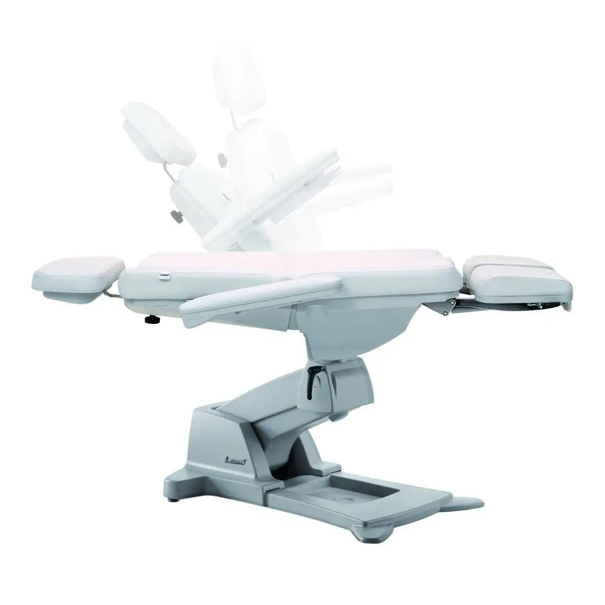 LEMI Podo Mix 3 Motor Electrically Adjustable Height, Back, Tilt, Manually Adjustable Leg Rests Beauty Treatment Chair With Flat Armrests, 180° Rotation, Adjustable/Removable Legs and Foot Pedal Control