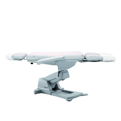 LEMI Podo Mix 3 Motor Electrically Adjustable Height, Back, Tilt, Manually Adjustable Leg Rests Beauty Treatment Chair With Flat Armrests, 180° Rotation, Adjustable/Removable Legs and Foot Pedal Control