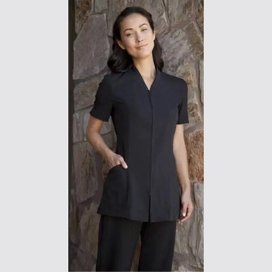 Pravia Jacket Short Sleeve Uniform - Solid Black