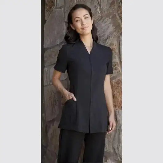 Pravia Jacket Short Sleeve Uniform - Solid Black