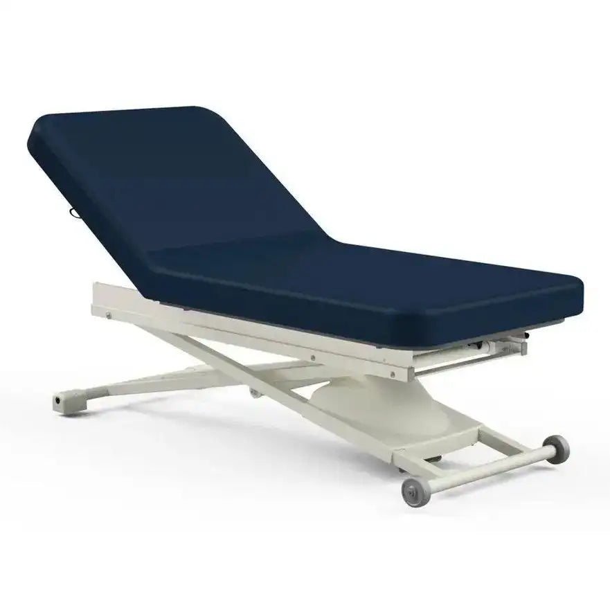 Oakworks ProLuxe LiftAssist Backrest Top stationary lift table with manual-assist backrest