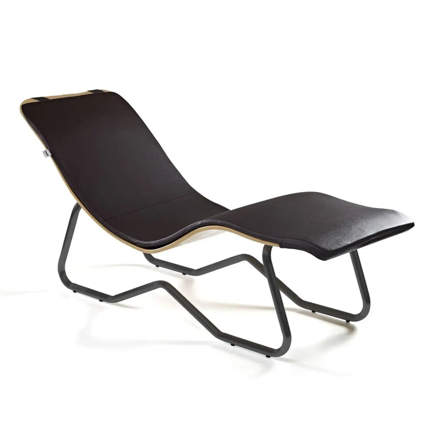 LEMI Re-Wave Relaxation Chaise Lounge With Painted Legs, Removable Mattress and Headrest Pillow