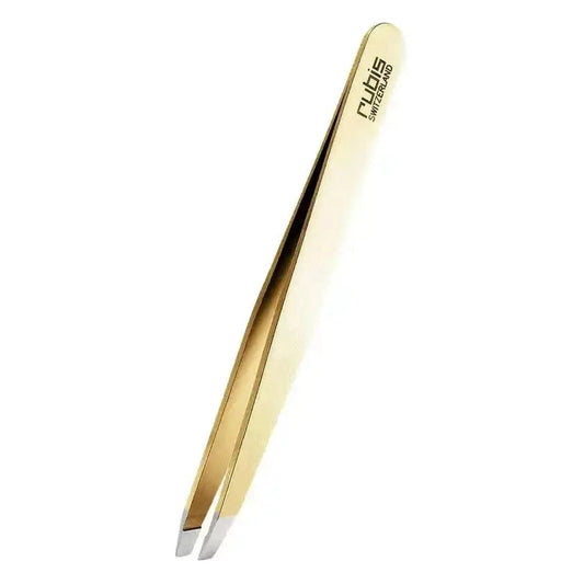 Rubis Gold Slanted Tweezer - 3-3/4"