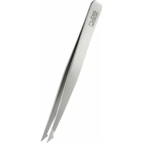 Rubis Evolution Two Tip Pointed/Slanted Tweezer - 3-3/4"