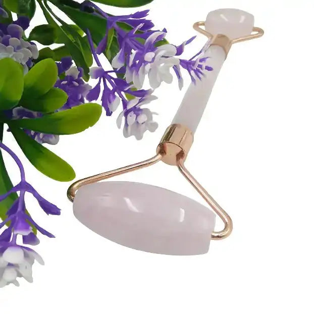 Rose Quartz Double-Ended Facial Massage Roller
